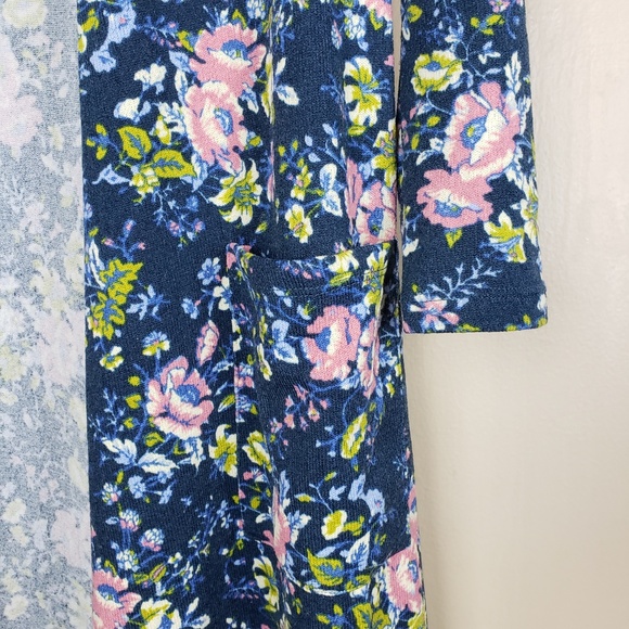 Blue Floral Sarah LuLaRoe Duster Cardigan - EUC XS - Picture 2 of 8